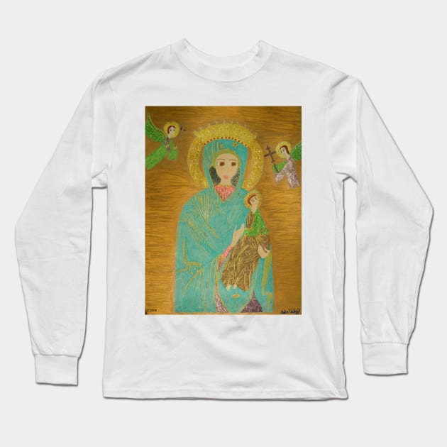 Our Lady of Perpetual Help Long Sleeve T-Shirt by DebiCady